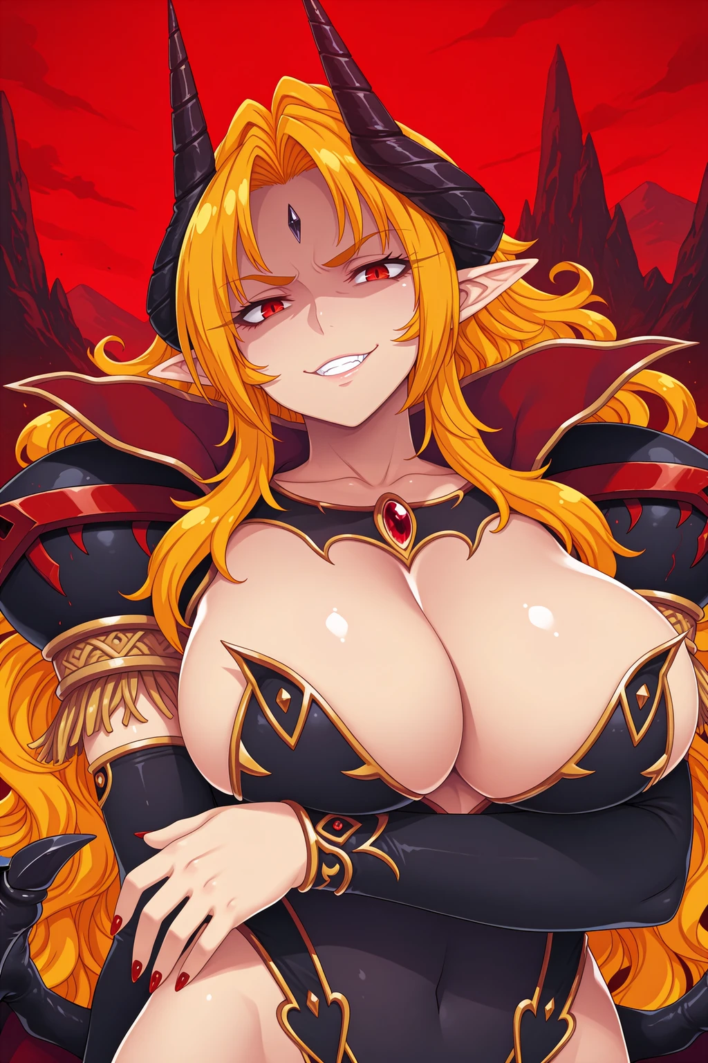 Maou/魔王 (Kyonyuu Maou no Haiboku) SDXL LoRA [Illustrious] - by novowels