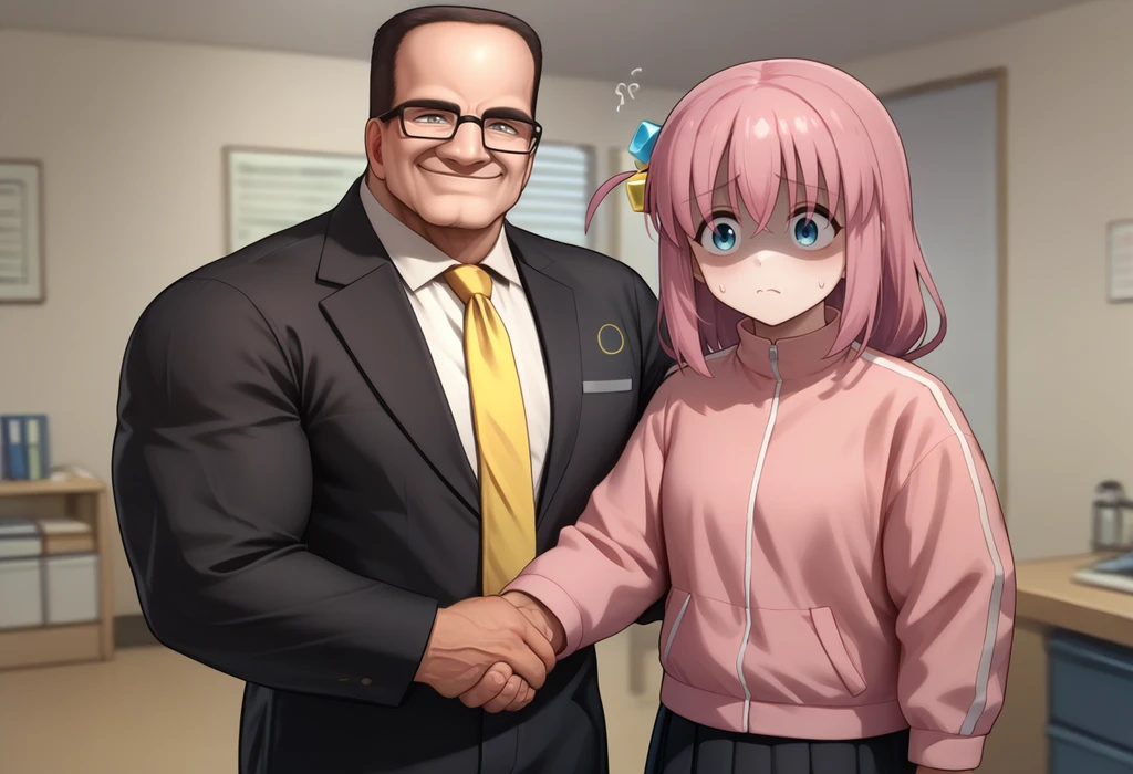 Young Michael Scott Shaking Ed Trucks Hand Meme | Concept / Pose LoRA XL - by FallenIncursio