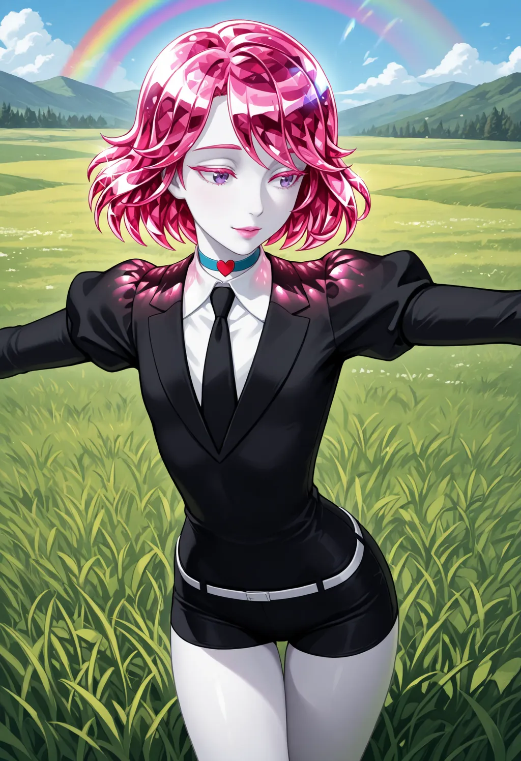 AI image #157344 by NorthSpirit: solo, pink hair - by NorthSpirit