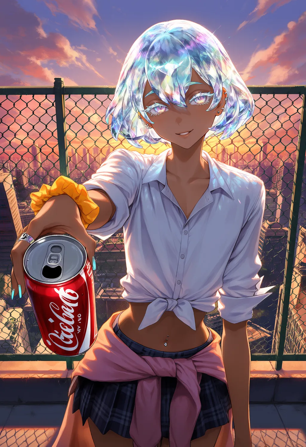 AI image #176330 by Deto15: solo, blue hair - by Deto15