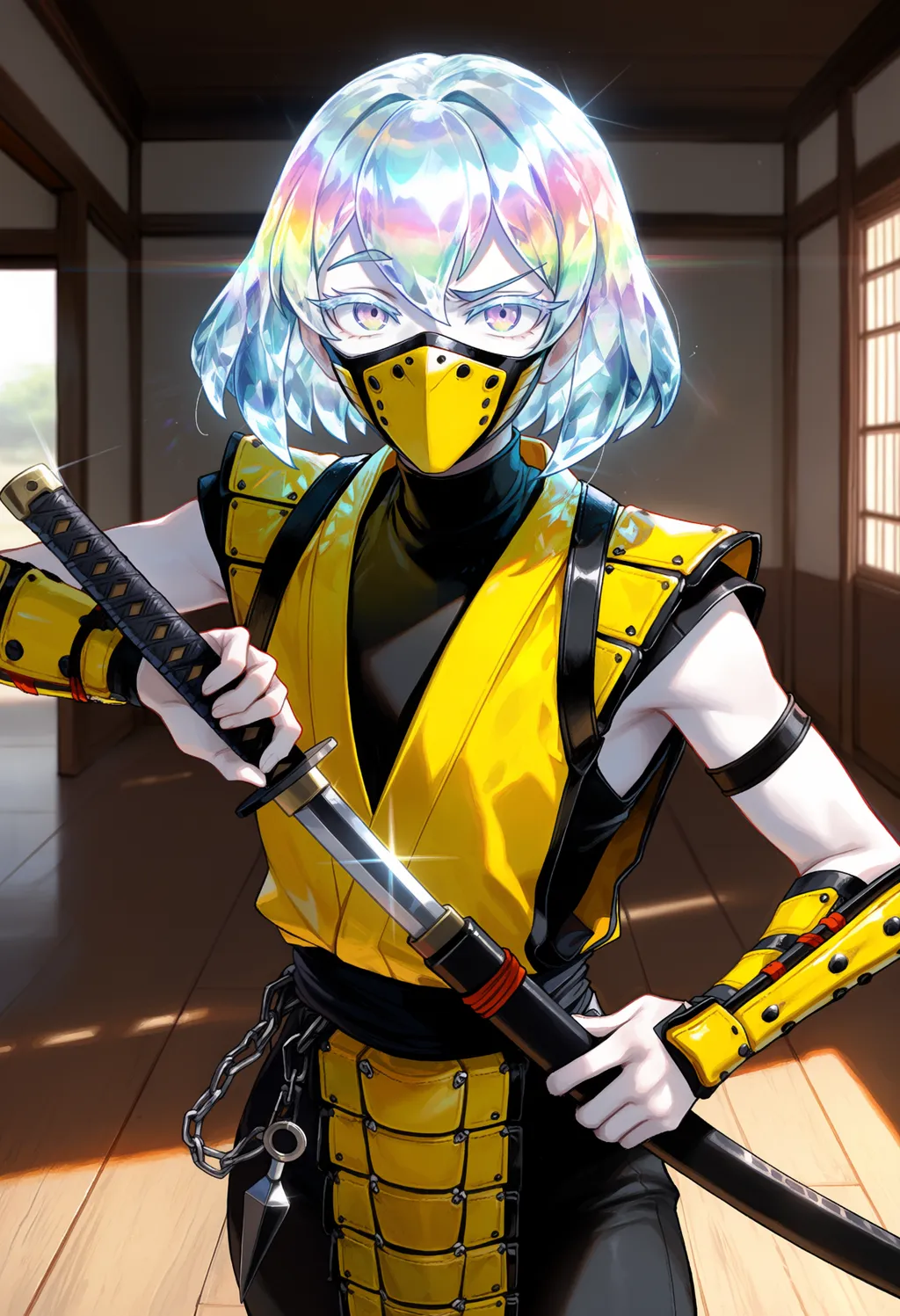 AI image #177396 by Deto15: solo, multicolored hair - by Deto15