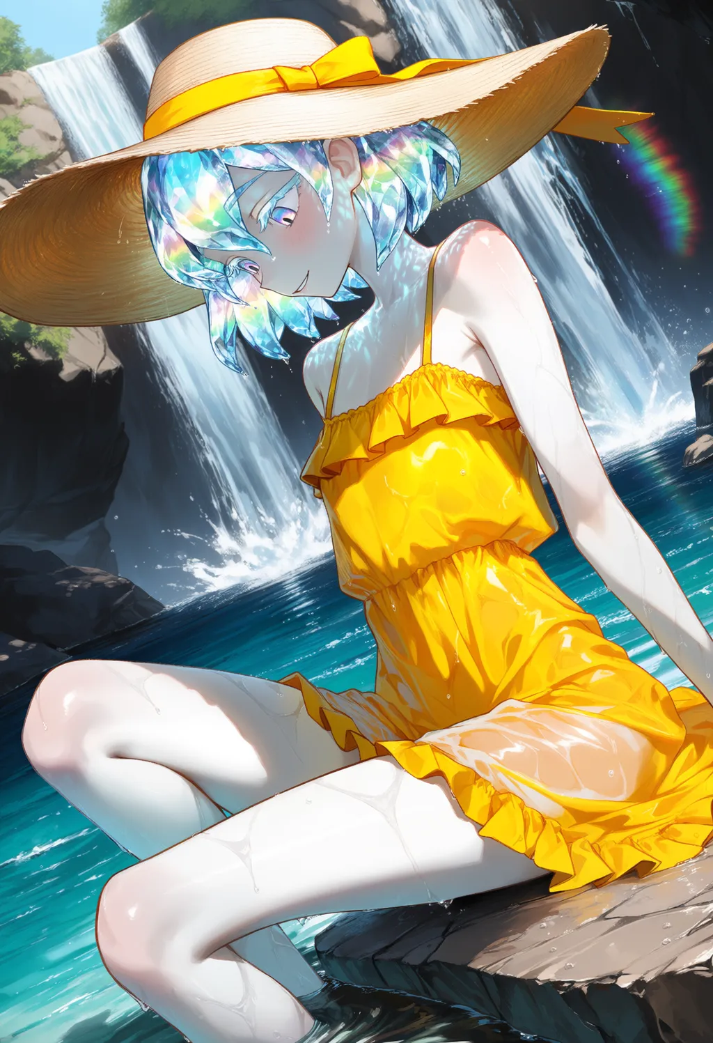 AI image #177398 by Deto15: solo, blue hair - by Deto15