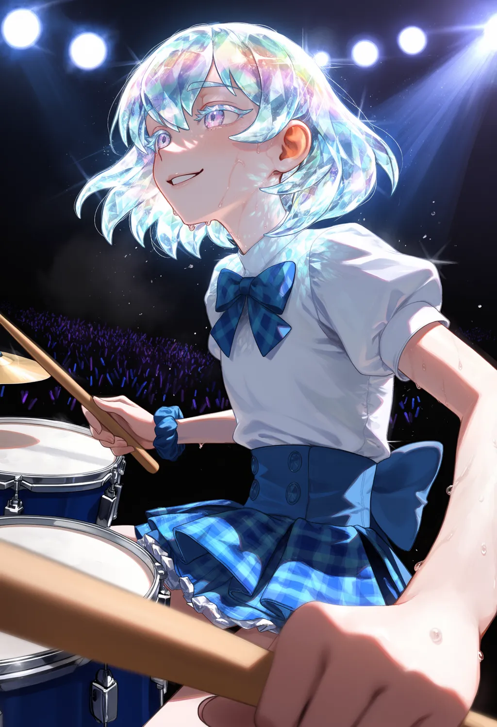AI image #177399 by Deto15: solo, blue hair - by Deto15