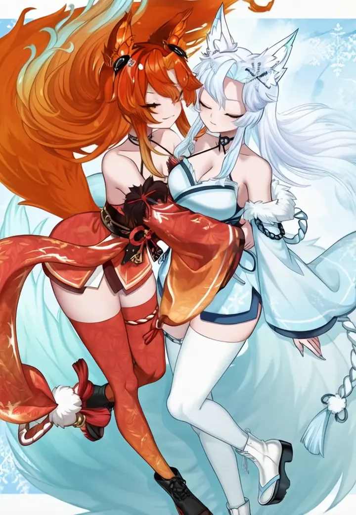 AI video #1284 by androidxl: long hair, animal ears - by androidxl