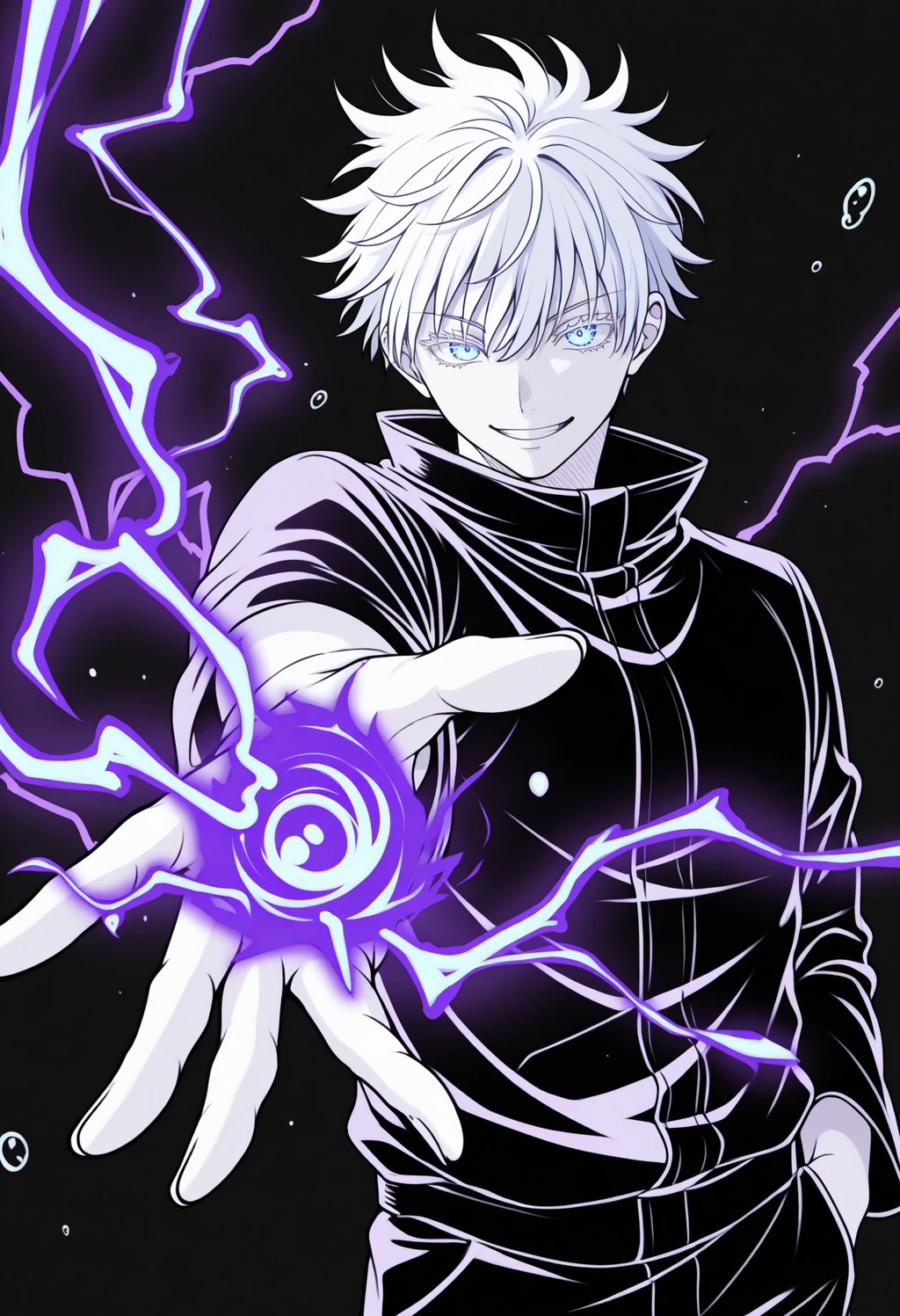AI image #14288 by ChameleonAI: solo, black background - by ChameleonAI