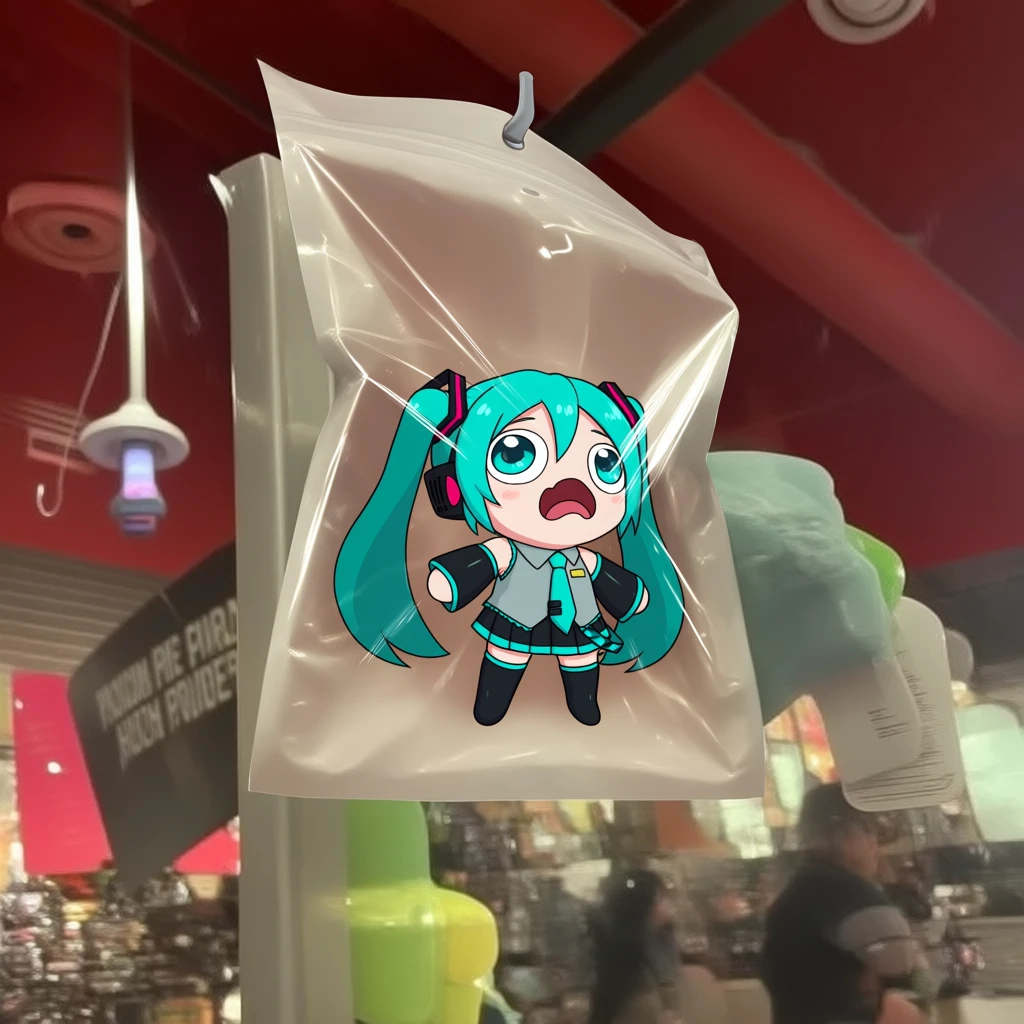 Pomni Plushi in Plastic Bag - Sealed Marketable Plushie (Meme) - by miniphak