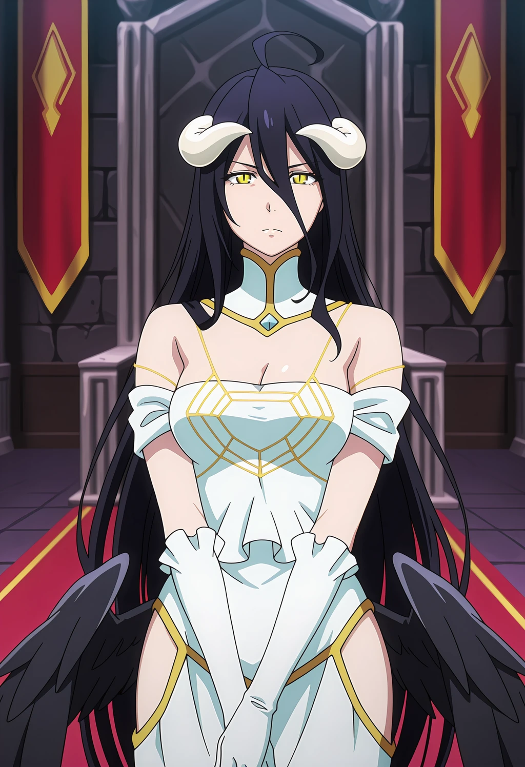 Albedo | Illustrious | Overlord - by LittleJelly