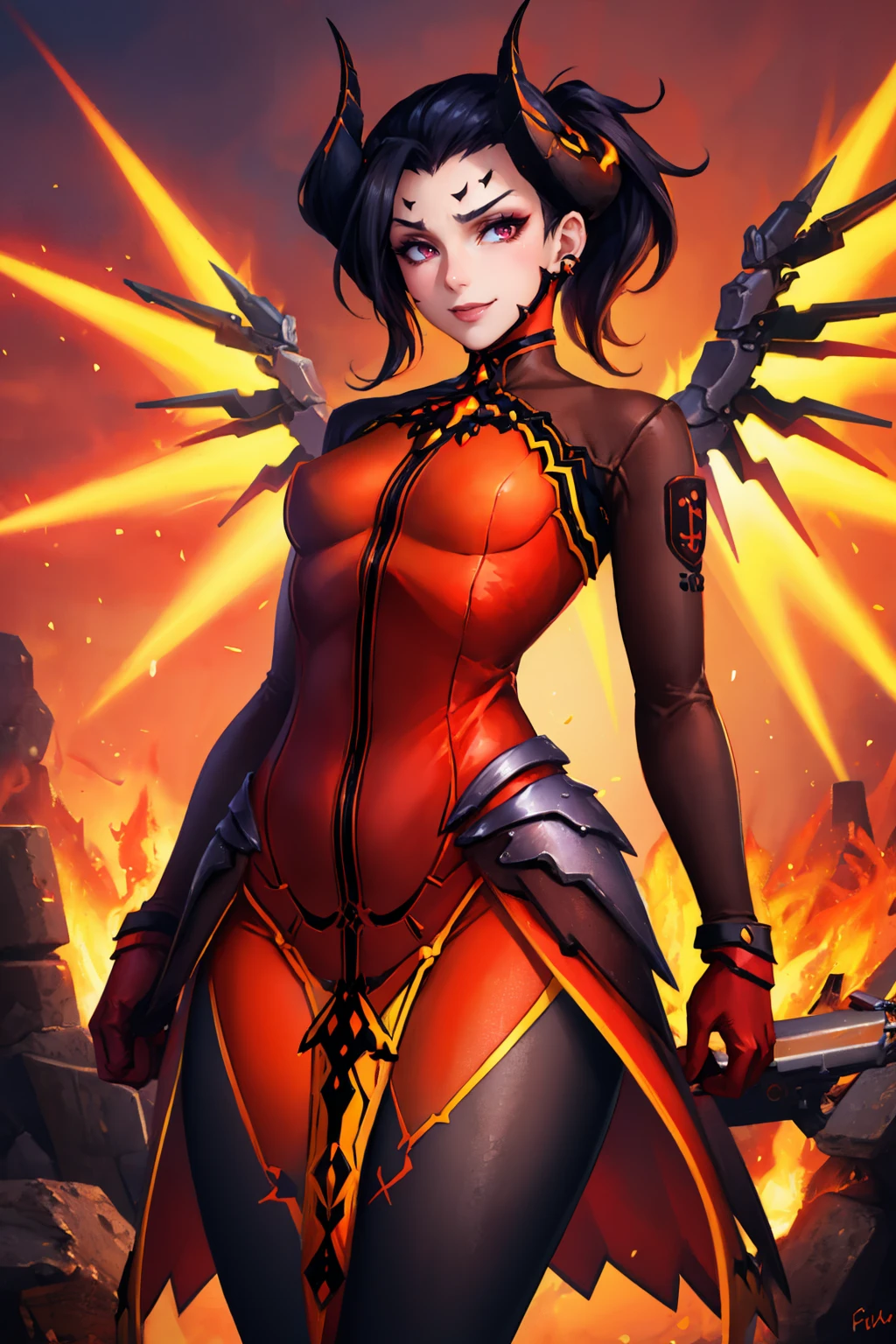 Devil Mercy + Imp Mercy (Overwatch) LoRA - by novowels