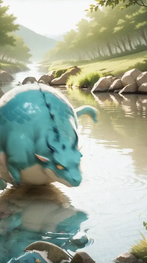 AI video #1407 by yomama: yellow eyes, outdoors - by yomama