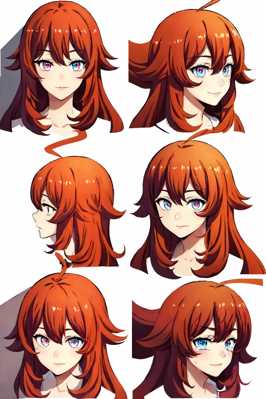Head model sheet | Concept LoRA - by FallenIncursio