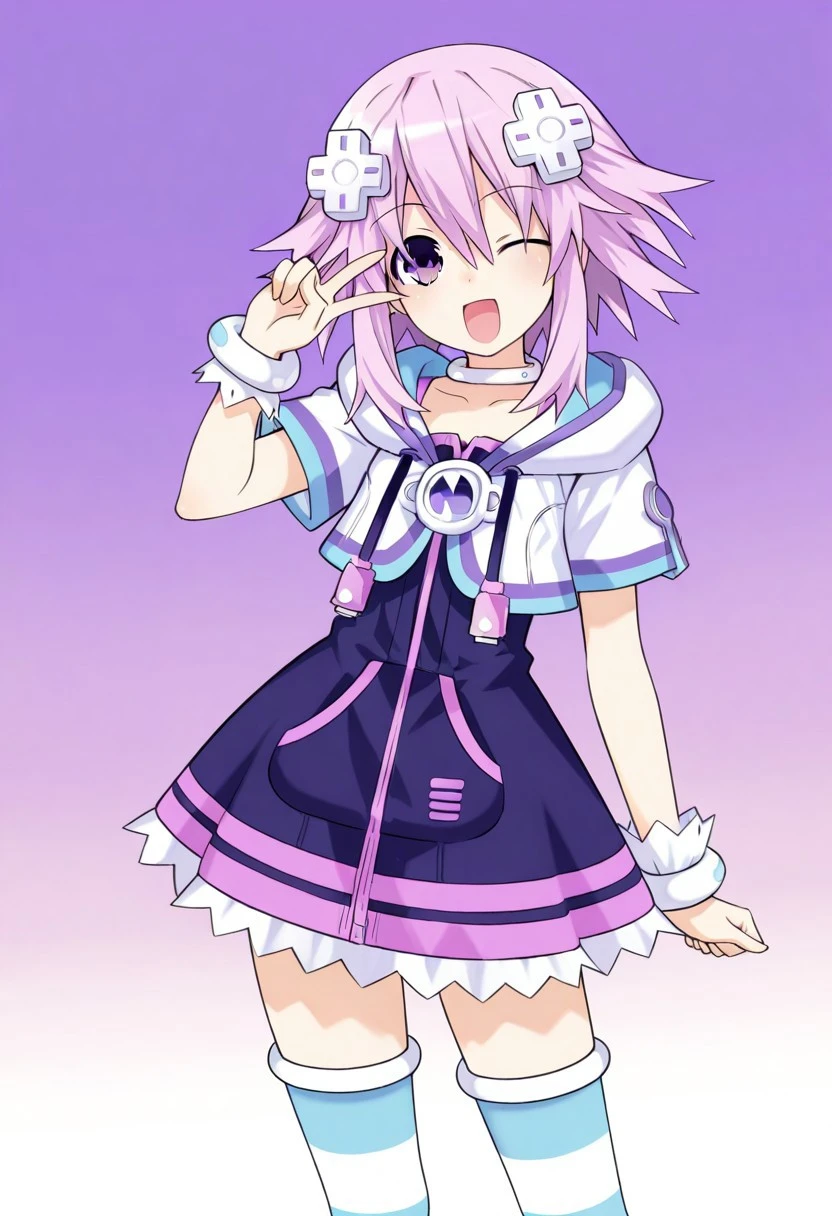 Neptune (Jersey Dress) - Hyperdimension Neptunia - by Naoto209