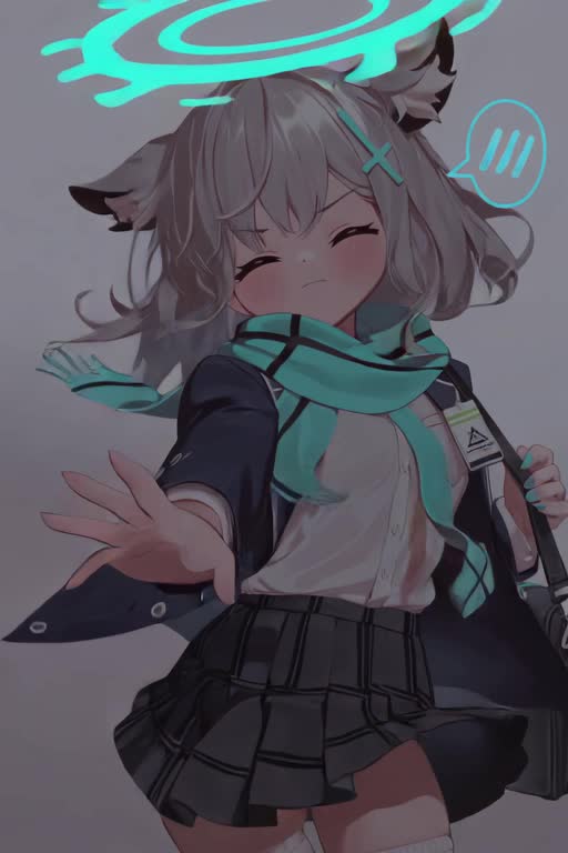 AI video #37 by Semi:nehey:: shiroko (blue archive), 1girl - by Semi:nehey: