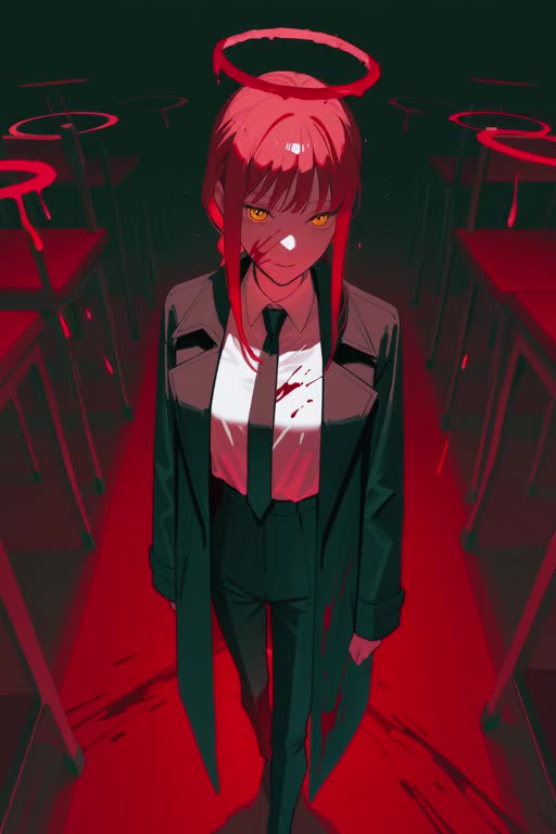 AI video #85 by Semi:nehey:: makima (chainsaw man), 1girl - by Semi:nehey: