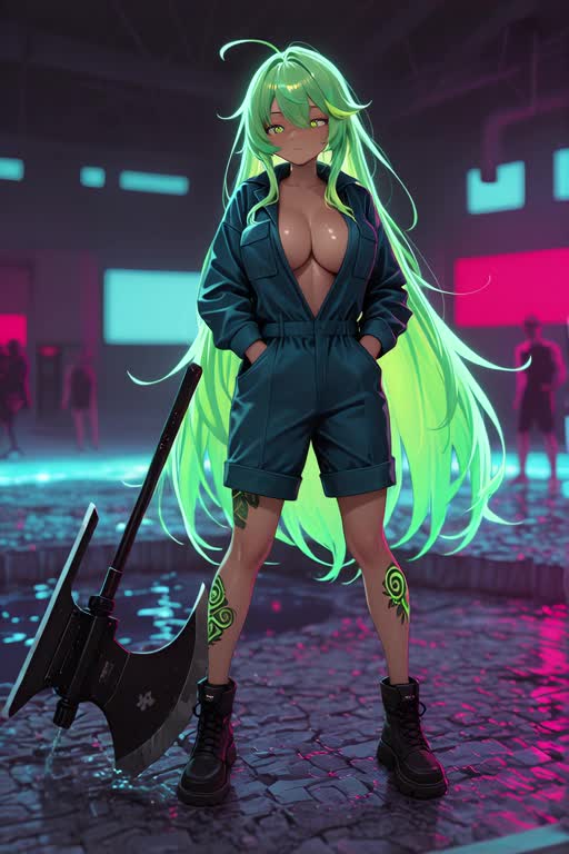 AI video #126 by Semi:nehey:: 1girl, long hair - by Semi:nehey:
