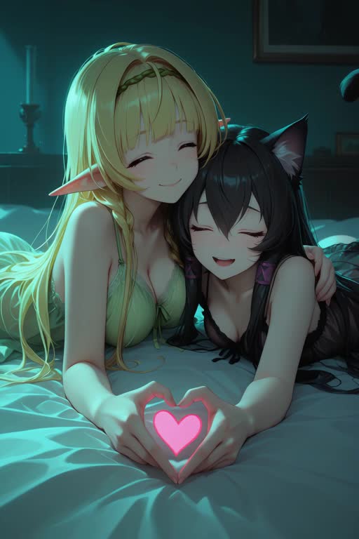 AI video #127 by Semi:nehey:: long hair, breasts - by Semi:nehey: