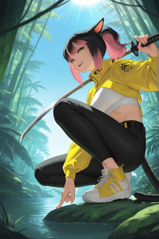 AI video #187 by Semi:nehey:: warrior of light (ff14), 1girl - by Semi:nehey: