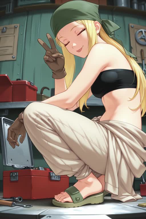 AI video #195 by Semi:nehey:: winry rockbell, 1girl - by Semi:nehey: