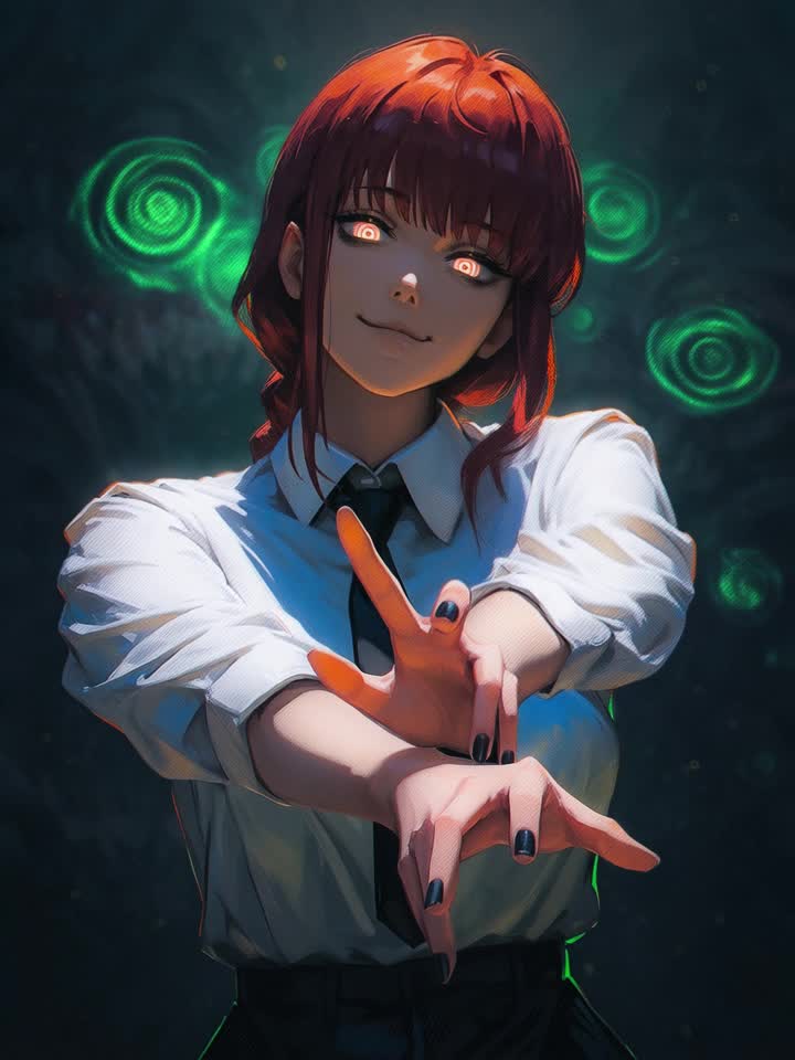 AI video #223 by Semi:nehey:: makima (chainsaw man), 1girl - by Semi:nehey: