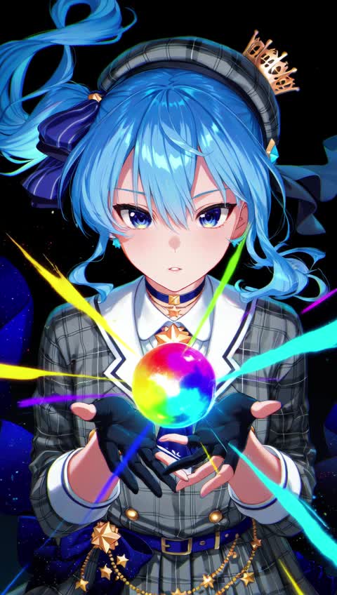 AI video #225 by Semi:nehey:: hoshimachi suisei, hoshimachi suisei (1st costume) - by Semi:nehey: