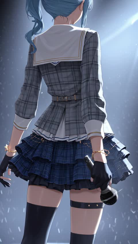AI video #274 by Semi:nehey:: hoshimachi suisei, hoshimachi suisei (1st costume) - by Semi:nehey: