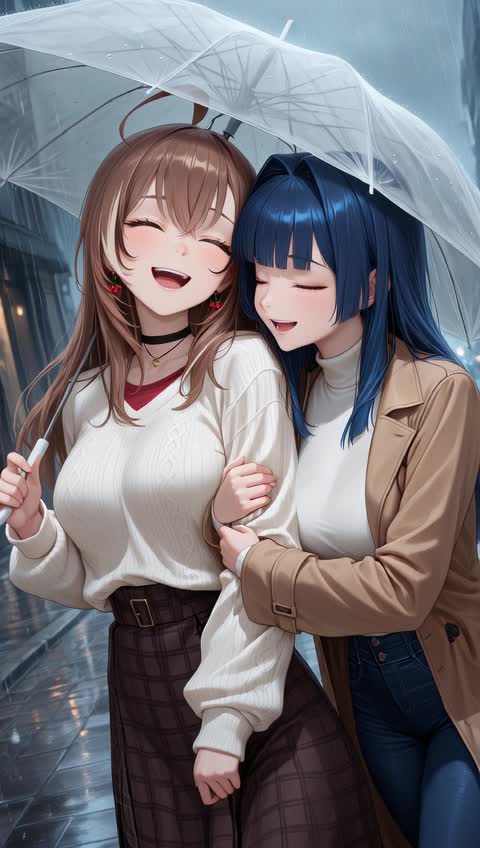 AI video #284 by Semi:nehey:: long hair, blue hair - by Semi:nehey: