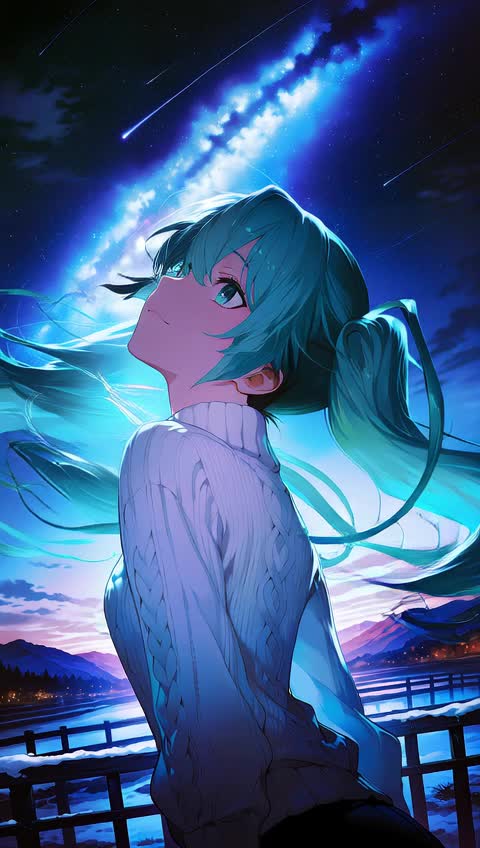 AI video #306 by Semi:nehey:: hatsune miku, 1girl - by Semi:nehey: