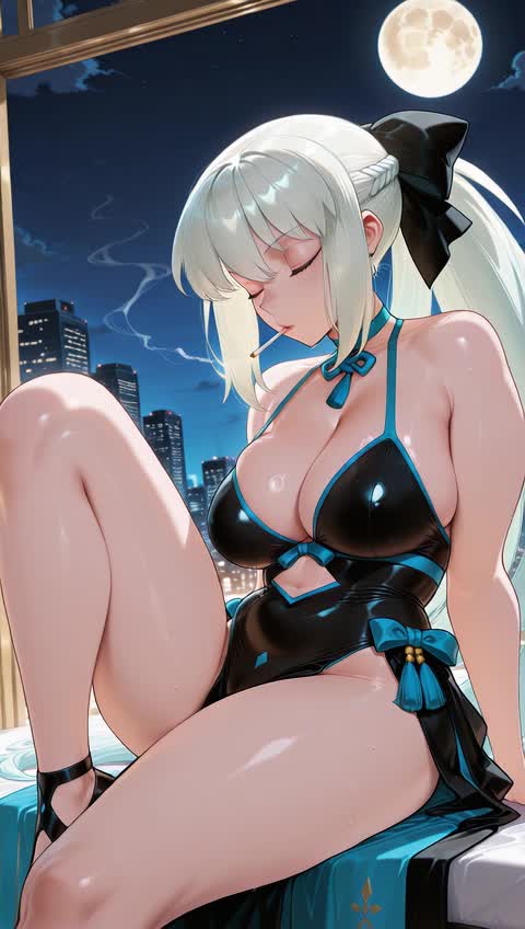AI video #308 by Semi:nehey:: morgan le fay (fate), 1girl - by Semi:nehey: