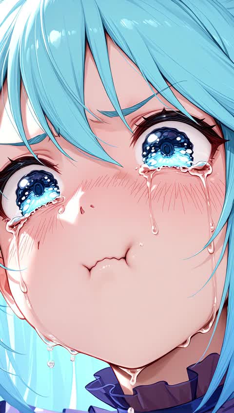 AI video #341 by Semi:nehey:: aqua (konosuba), 1girl - by Semi:nehey: