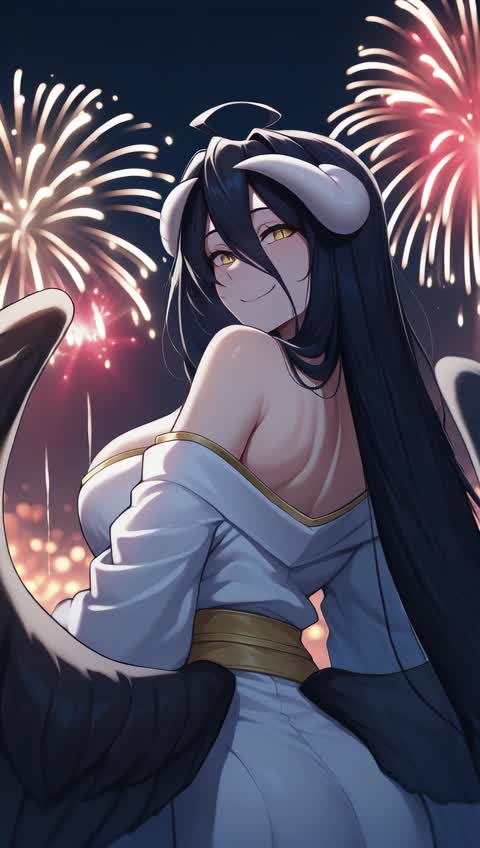 AI video #346 by Semi:nehey:: albedo (overlord), 1girl - by Semi:nehey: