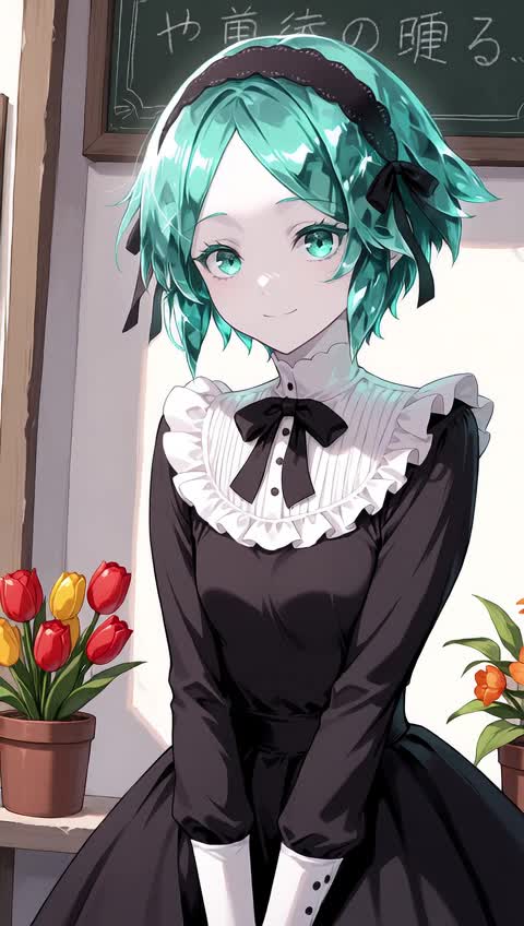 AI video #395 by Semi:nehey:: phosphophyllite, 1girl - by Semi:nehey: