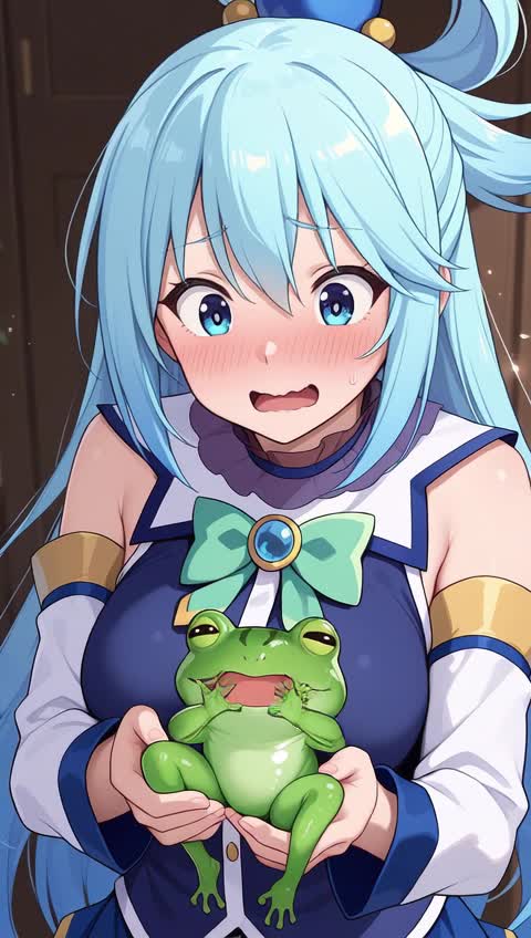 AI video #410 by Semi:nehey:: aqua (konosuba), 1girl - by Semi:nehey: