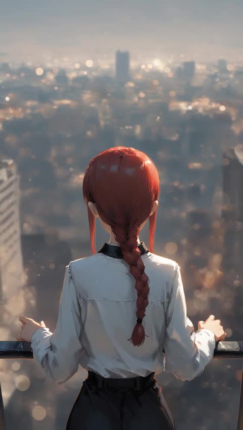 AI video #413 by Semi:nehey:: makima (chainsaw man), 1girl - by Semi:nehey:
