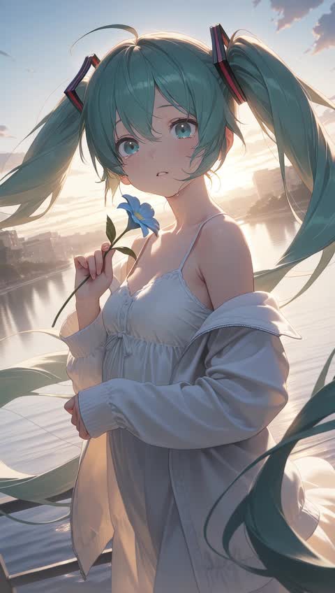 AI video #417 by Semi:nehey:: hatsune miku, 1girl - by Semi:nehey: