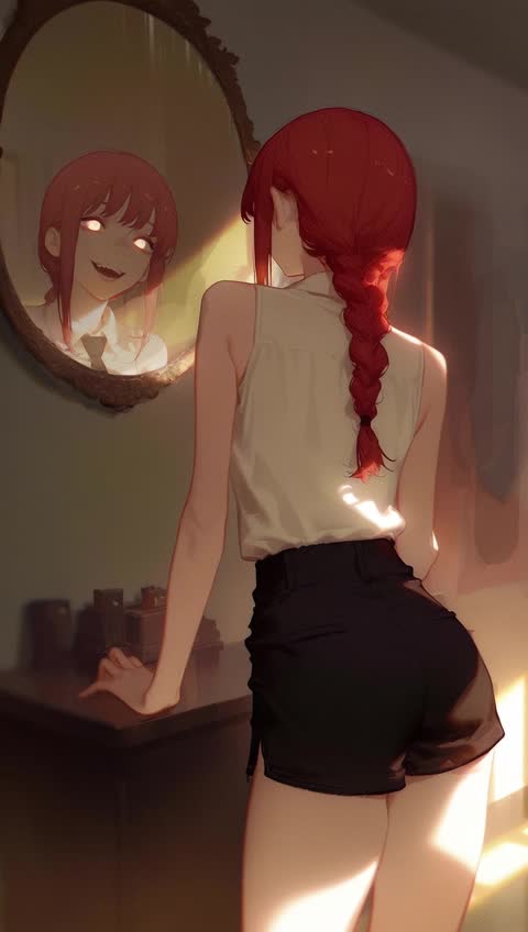 AI video #468 by Semi:nehey:: makima (chainsaw man), 1girl - by Semi:nehey: