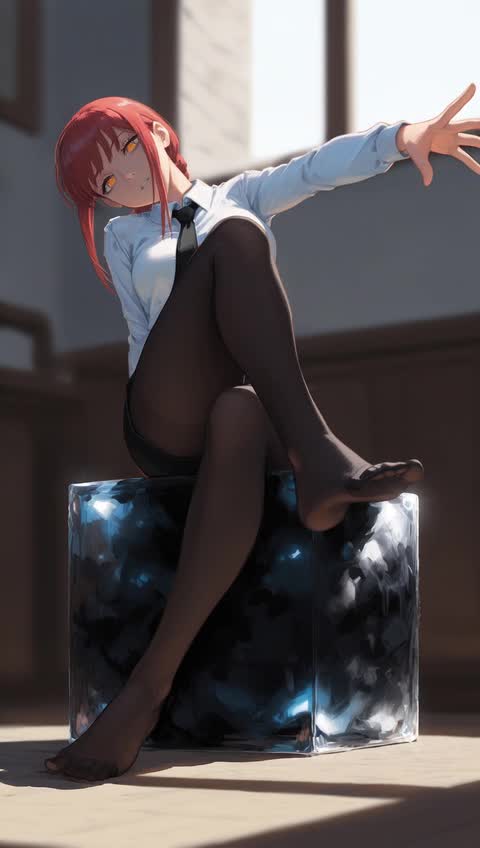AI video #475 by Semi:nehey:: makima (chainsaw man), 1girl - by Semi:nehey: