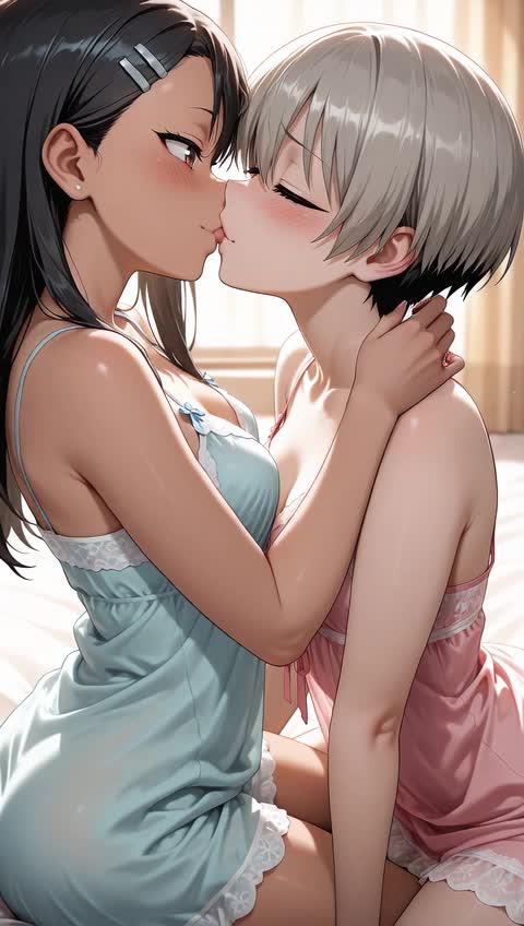 AI video #485 by Semi:nehey:: nagatoro hayase, long hair - by Semi:nehey: