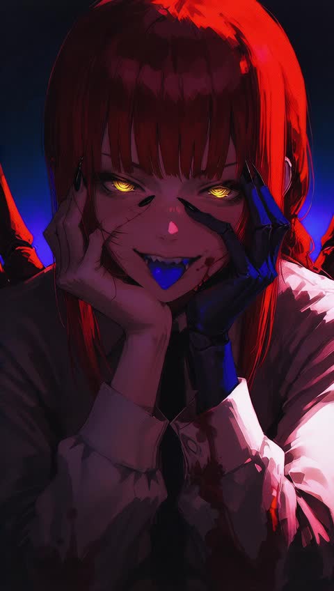 AI video #488 by Semi:nehey:: makima (chainsaw man), 1girl - by Semi:nehey: