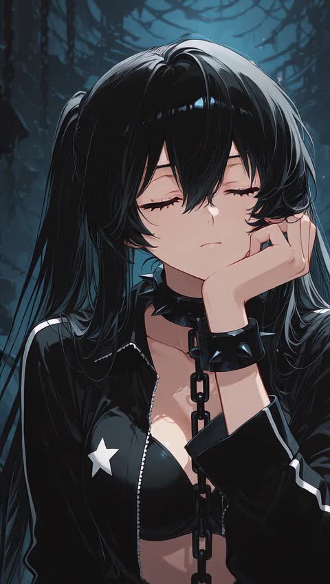 AI video #505 by Semi:nehey:: black rock shooter (character), 1girl - by Semi:nehey: