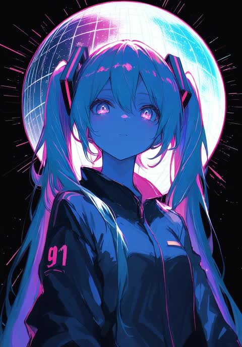 AI video #623 by Semi:nehey:: hatsune miku, 1girl - by Semi:nehey: