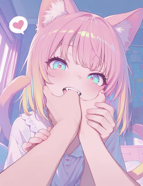 AI video #645 by Semi:nehey:: 1girl, looking at viewer - by Semi:nehey: