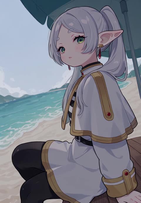 AI video #677 by Semi:nehey:: frieren, 1girl - by Semi:nehey: