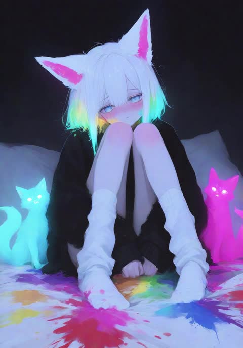 AI video #708 by Semi:nehey:: 1girl, solo - by Semi:nehey: