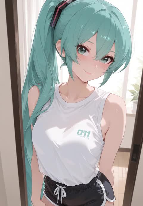 AI video #760 by Semi:nehey:: hatsune miku, 1girl - by Semi:nehey: