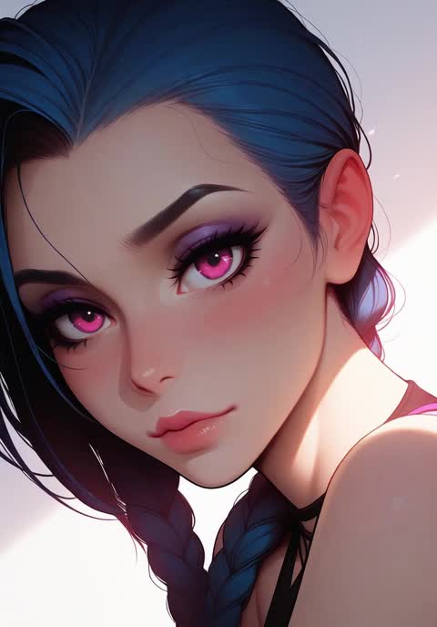 AI video #815 by Semi:nehey:: jinx (league of legends), 1girl - by Semi:nehey: