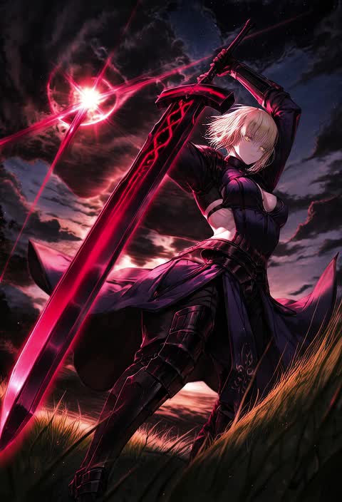 AI video #831 by Semi:nehey:: artoria pendragon (fate), saber alter - by Semi:nehey: