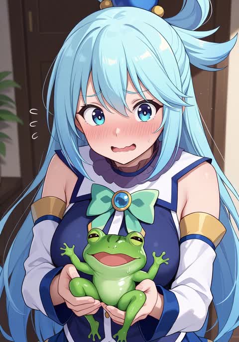 AI video #835 by Semi:nehey:: aqua (konosuba), 1girl - by Semi:nehey: