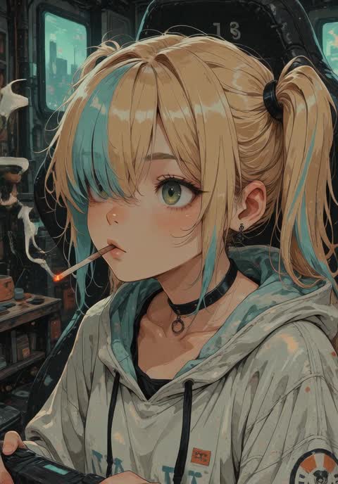 AI video #843 by Semi:nehey:: 1girl, solo - by Semi:nehey: