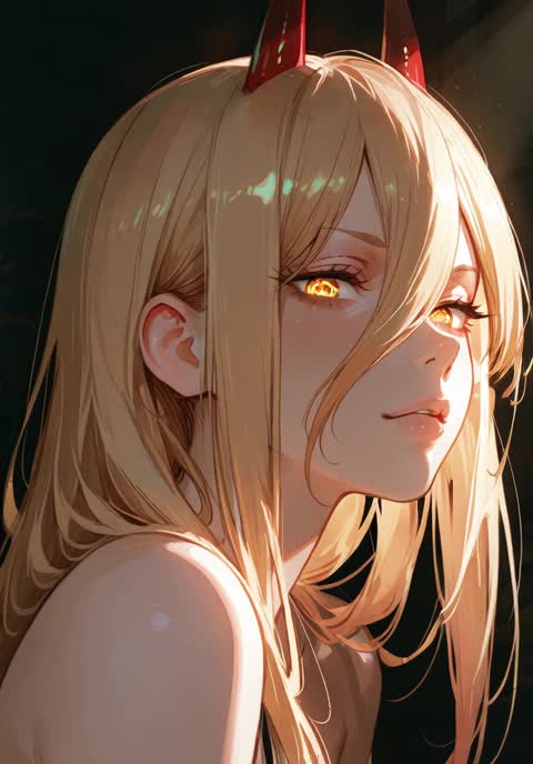 AI video #849 by Semi:nehey:: power (chainsaw man), 1girl - by Semi:nehey: