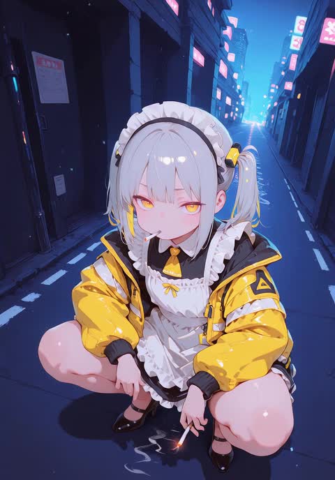 AI video #858 by Semi:nehey:: 1girl, solo - by Semi:nehey: