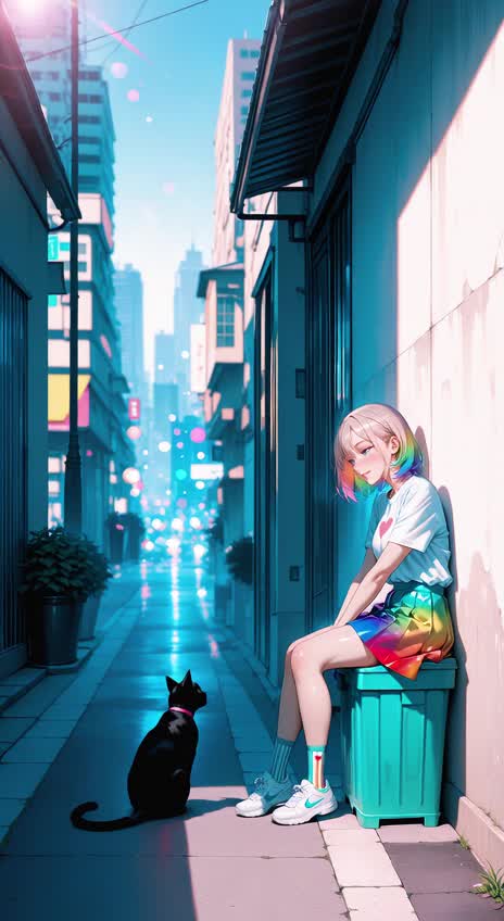 AI video #865 by Semi:nehey:: 1girl, solo - by Semi:nehey: